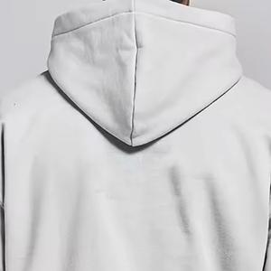 Sweat-shirt à capuche unisexe avec logo personnalisé en relief, coupe ample, en coton French Terry, décontracté, design à épaules tombantes, service OEM - Product Image 5