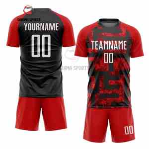 ชุดฟุตบอลพิมพ์ลายแบบกำหนดเองได้ คุณภาพสูง ชุดฟุตบอลสั่งทำพิเศษ น้ำหนักเบา แขนสั้น คอกลม - Product Image 1