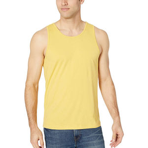 95% Cotton Fitness Men Tank Top Custom Sleeveless Shirt Running Muscle Workout Bodybuilding <b>Stringer</b> Sport <b>Vest</b> Mens Tank Top - Product Image 2