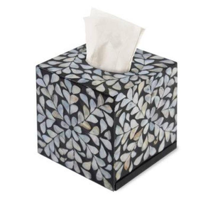 Caja de pañuelos clásica hecha a mano con incrustaciones de hueso de color natural para almacenamiento y contenedor de papel - Product Image 6