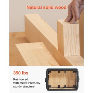 Box Pilates Premium in PU e Legno 25x17x9, Attrezzatura per Esercizi da Seduti per Reformer Pilates, Accessorio per Reformer - Product Image 2