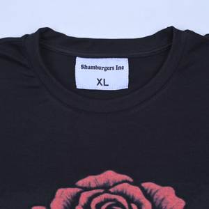 เสื้อยืดลำลองสีดำพิมพ์ลายกุหลาบผ้าฝ้ายพรีเมียมสำหรับผู้ชายคุณภาพสูงขายส่งพร้อมโลโก้สั่งทำจากผู้ผลิตเสื้อผ้าสตรีทแวร์ - Product Image 3