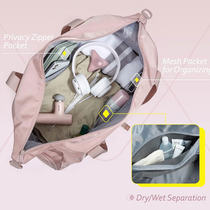 Bolsa Deportiva de Gimnasio de Diseño Nuevo, Bolsa de Viaje de Gran Capacidad (40-55L), Impermeable, de Tela de Poliéster, con Cierre de Cremallera y Correa Ajustable - Product Image 3