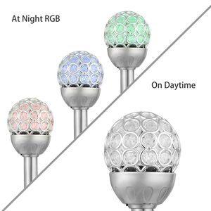 IP44 impermeabile 3 pz RGB sfera solare giardino luci all'aperto paesaggio decorazione di natale lampada ad energia solare - Product Image 4