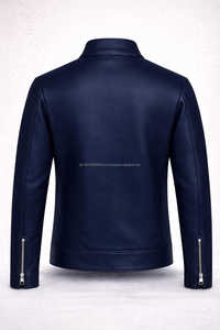 Chaqueta de Cuero Transpirable para Hombre, Corte Clásico, Moda Moderna, Estilo Casual Urbano, Impermeable, Resistente al Viento, Reversible - Product Image 2