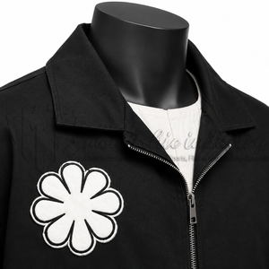 Chemise à manches courtes zippée pour homme, noire, décontractée, style workwear, coupe ample, streetwear, avec fermeture éclair sur le devant et poche plaquée sur la poitrine - Product Image 6