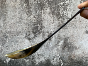 Cuillères plates en corne de bœuf et de buffle naturelles, écologiques, polies miroir, pour le service de table lors de fêtes et dans les restaurants - Product Image 6
