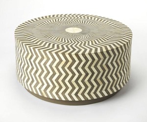 Table en os incrusté de la marque ILAHI, design moderne, détails en agate, rangement, meuble portable pour la maison - Product Image 4