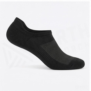 No Show Ankle <b>Socks</b> <b>Black</b> Breathable Knitted Running <b>Socks</b> for Adults Summer Season - Product Image 3