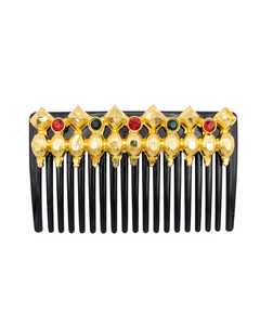 Gold Plated Alloy Hair Comb Vintage Printing Hairpiece Lightweight Fashion <b>Accessory</b> 13 CM for <b>Wedding</b> Party Naykk Creations - Product Image 3
