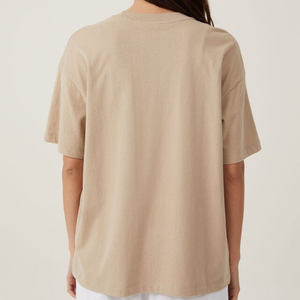 เสื้อยืดผู้หญิงผ้าฝ้ายระบายอากาศได้ดี สวมใส่สบาย ทรงโอเวอร์ไซส์ คอกลม แขนสั้น สำหรับฤดูร้อน เหมาะกับทุกโอกาส - Product Image 4