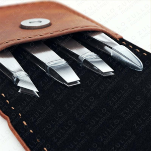 4PCS Custom Color Stainless Steel Eyebrow Tweezers Set PU Leather Pouch Pointed <b>Square</b> Slant Tip Beauty Grooming <b>Tool</b> OEM - Product Image 5