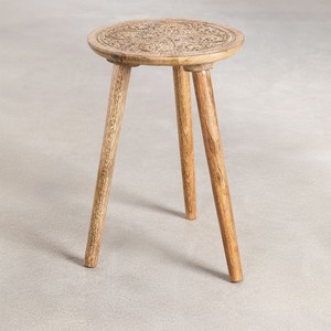 Vandana Terra Pebble <b>Round</b> <b>side</b> <b>table</b> Ø30 cm in mango wood Nanup - Product Image 3