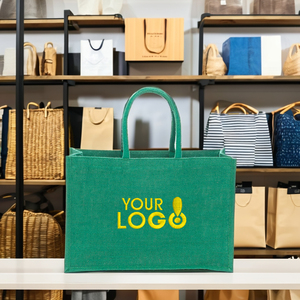 ถุงช้อปปิ้งผ้าปอกระเจาพร้อมหูหิ้วบุผ้าฝ้ายย้อมสีพิมพ์ลายได้ตามต้องการเป็นมิตรต่อสิ่งแวดล้อม - Product Image 1