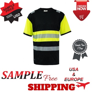 Camiseta Polo de Seguridad Reflectante de Alta Visibilidad, Verde Fluorescente y Negro, Manga Corta, Ropa de Trabajo, Logotipo Personalizado 2026 - Product Image 3