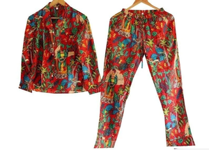 Conjunto de Pijama Coordinado con Estampado Animal para Mujer de Naaz Textile, Ropa de Dormir Informal de Verano, Suave y Transpirable, 100% Algodón, Camisones hasta la Rodilla - Product Image 3