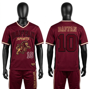 Premium Breathable Polyester Mesh Jersey <b>Pant</b> Set Maroon Black Side Panels Custom Sublimation Logo Mesh Jersey and <b>pant</b> men's - Product Image 4