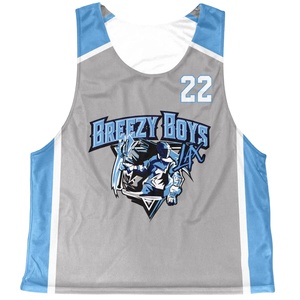 <b>Top</b> Manufacturer's Reversible Pinnies Custom Sublimated Lacrosse Uniforms for Men Youth Teams Polyester Sportswear Printed Club - Product Image 1