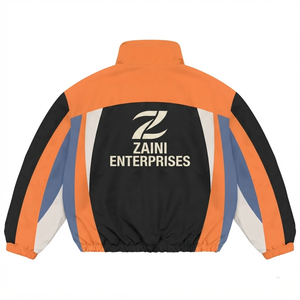 Veste coupe-vent en polyester de haute qualité 120 GSM, style color block, logo personnalisé imprimé à l'écran, OEM ODM - Product Image 2