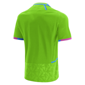 Camiseta Deportiva Verde Brillante para Hombre, Cuello Redondo, Manga Corta, Estilo Atlético, Manga en Contraste, Ropa de Entrenamiento para Gimnasio - Product Image 2