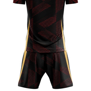 Maillots de foot imprimés en gros, maillots de foot personnalisés, tenues de sport respirantes et à séchage rapide en polyester, uniformes pour tournois de foot - Product Image 6