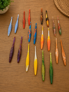 Imperial Crafted Home Resin <b>Crochet</b> <b>Hook</b> Set Handcrafted Artistic Hand Painted Yarn Weaving Tools 18cm 2mm ICH234 Uttar Pradesh - Product Image 6
