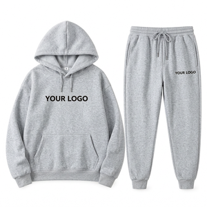 Ensemble de survêtement deux pièces pour homme, imprimé floral, en polyester tricoté, avec sweat à capuche et pantalon de jogging, tenue décontractée automne-hiver, vente en gros - Product Image 4