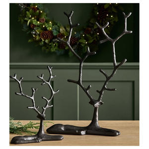 Statue de renne en aluminium métallique de qualité supérieure, décoration de Noël contemporaine de luxe pour la maison, vente en gros d'usine, réutilisable - Product Image 4