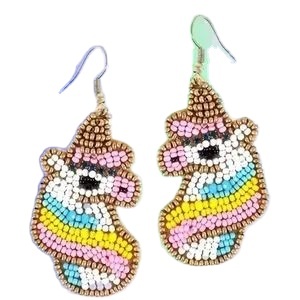 ต่างหูห้อยลูกปัดปักลายผีเสื้อทำมือสวยงามแฟนซีเครื่องประดับทันสมัยไม่ซ้ำใครและสง่างามอินเทรนด์จากอินเดีย - Product Image 4