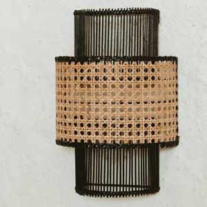 Lámpara de Pared de Ratán Tejida a Mano con Textura Natural y Diseño de Iluminación Cálida para Decoración del Hogar y Hoteles - Product Image 5