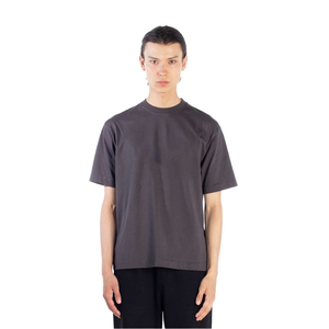 T-shirt à manches courtes en coton noir pour homme, col rond, coupe classique, couleur unie, jersey décontracté, design col rond - Product Image 6