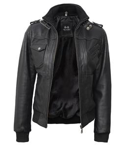 Chaqueta de Motociclista para Mujer, de Cuero Vacuno de Alta Calidad, con Capucha, Ajustada, Impermeable, Moderna, Ligera, con Forro de Seda para Invierno - Product Image 2