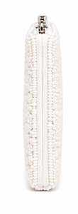 Beaded Coin Purse Handmade Decorative Coin Holder for Everyday Use Handmade Evil Eye Beaded Coin <b>Pouch</b> | White <b>Zip</b> Purse - Product Image 5