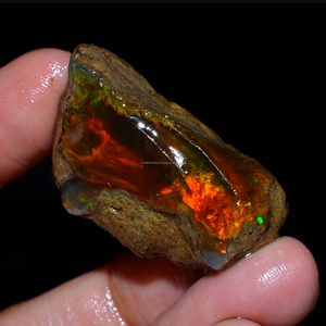 Lote de 3 piezas de ópalo etíope Welo Fire, 100% natural, de primera calidad, en bruto, para la elaboración de joyas. - Product Image 4