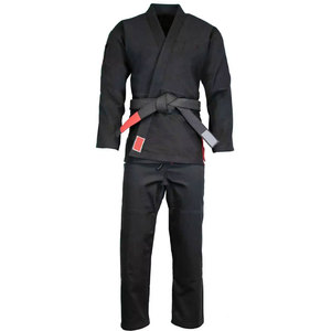 Kimono de BJJ Negro, Uniforme Unisex de Corte Regular, 100% Poliéster de Secado Rápido, Ropa de Artes Marciales para Adultos con Detalles en Verde Azulado - Product Image 4