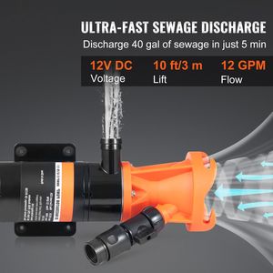 Pompa Maceratrice Portatile 12V per Camper con Valvola a Sgancio Rapido per Acque Reflue, Attrezzatura per Veicoli - Product Image 2