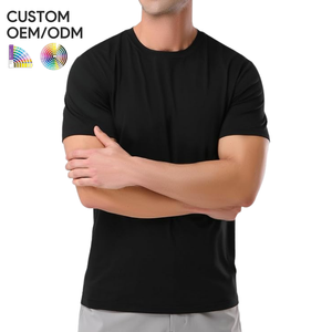 Mens 100% Organic Cotton Knitted Heavyweight Eco-Friendly Anti-Wrinkle Breathable Quick Dry Short Sleeve Regular Fit T-Shirt OEM - Product Image 3