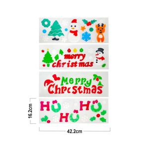Christmas Window <b>Stickers</b> 12 <b>Sheets</b> with Winter Designs Gel Cling Santa Claus Snowman Snowflakes Reindeer - Product Image 4