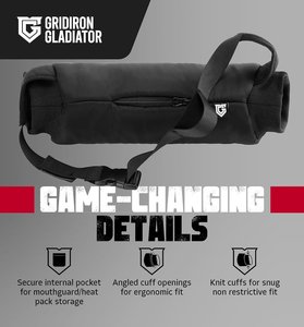Ceinture de taille réglable noire de qualité supérieure OEM avec pochette chauffe-mains pour le rugby, idéale pour les sports de plein air, design léger avec fermeture éclair - Product Image 5