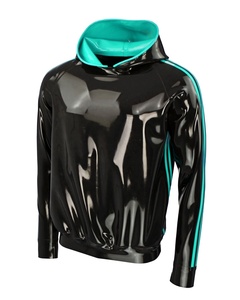 Combinaison intégrale en latex noir avec capuche et fermeture éclair, manches longues, pour femme et unisexe, personnalisable OEM ODM, meilleur prix, direct usine - Product Image 5