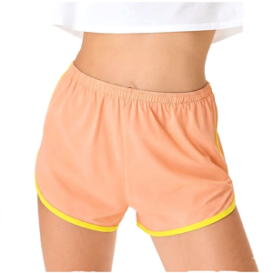 Shorts de survêtement pour femmes de qualité supérieure, personnalisables en gros, 100 % coton biologique, respirants, avec impression en relief et taille haute élastique - Product Image 1