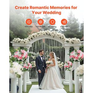 10 Pezzi Composizione Floreale Artificiale a Sfera di Rose Diametro 45 cm per Centrotavola e Decorazioni Matrimoniali - Product Image 6