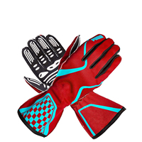 Guantes de Carreras de Karting Personalizados con Logotipo, Multicolores, Transpirables, Antideslizantes, Recubiertos de Poliuretano, para Deportes al Aire Libre de Verano, para Hombre