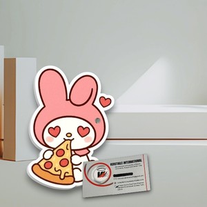 Tuiles magnétiques en acrylique rectangulaires Hello Kitty Pizza Diamond pour cils, écologiques, style fleur et cœur, outil de beauté pour extensions de cils - Product Image 6