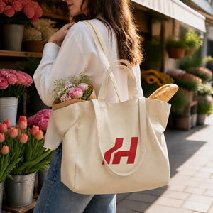 Wholesale Customer Logo <b>Canvas</b> Tote Bags Shopping Grocery Promotional Gifts Travel <b>Beach</b> Heavy Duty Low MOQ - Product Image 2