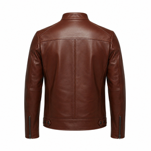 Veste en cuir de haute qualité pour hommes, très élégante et stylée - Product Image 2