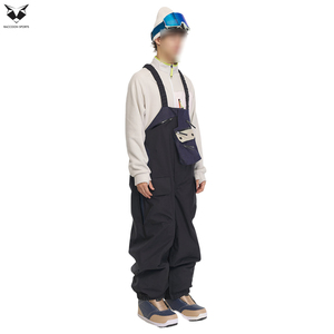 New Arrival Fully Customized Heavy Duty Multi Zippered Chest Pockets And Cargo Side Pockets Bib Waterproof Outdoor Ski <b>Overalls</b> - Product Image 2