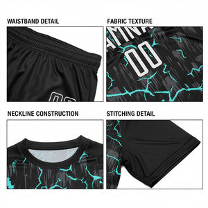 Uniforme de Fútbol Personalizado Sublimado, Camiseta y Pantalones Cortos para Hombre, Uniforme de Equipo de Fútbol, Poliéster Transpirable, Logotipo, Nombre y Número Personalizados - Product Image 6