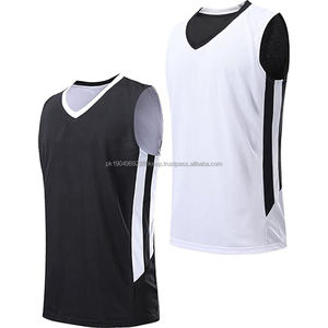 T-shirt de sport de mode en gros pour hommes, col en V, impression personnalisée, logo OEM, jersey de basket-ball à séchage rapide - Product Image 2