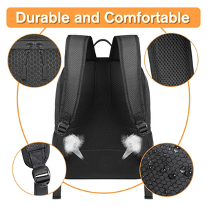 Mochila de Fútbol Negra con Compartimento para Balón, Bolsillo para Zapatos, Bolsillos Laterales de Malla, Bolsa de Entrenamiento Deportiva Unisex - Product Image 5